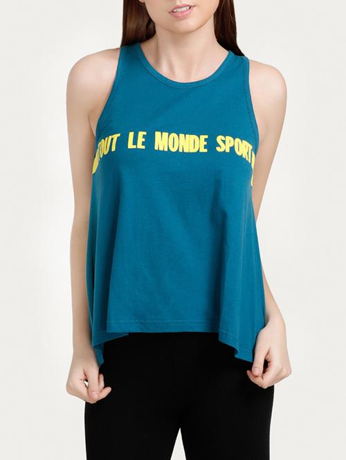 blue cotton tank top - 14598307 - Very Small Image - 1