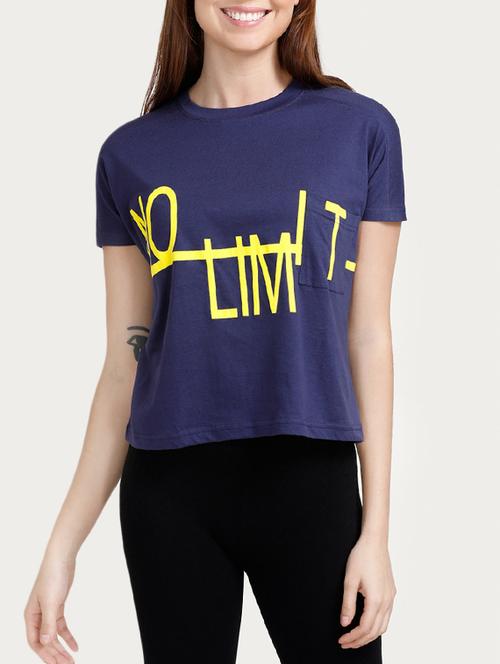 blue cotton tee - 14598315 - Very Small Image - 1