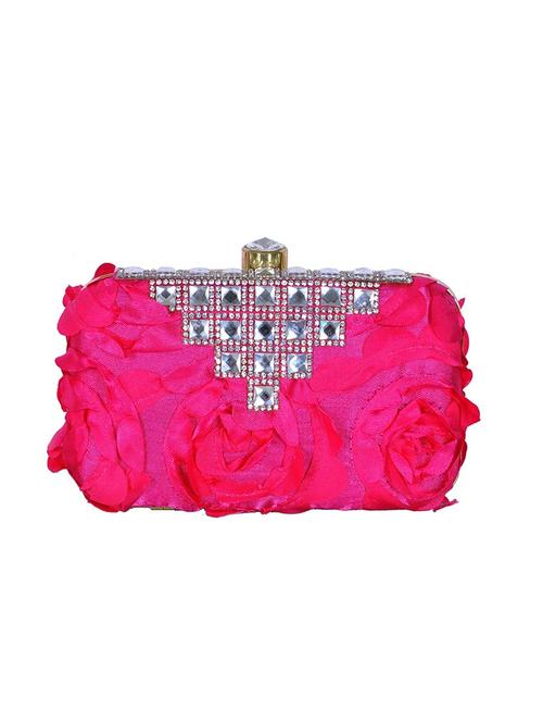pink silk box clutch - 14600155 - Very Small Image - 1