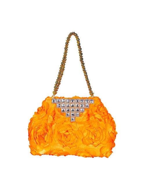 orange silk  clutch - 14600159 - Very Small Image - 1