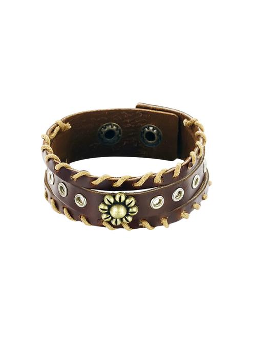brown leather bracelet - 14601185 - Very Small Image - 1
