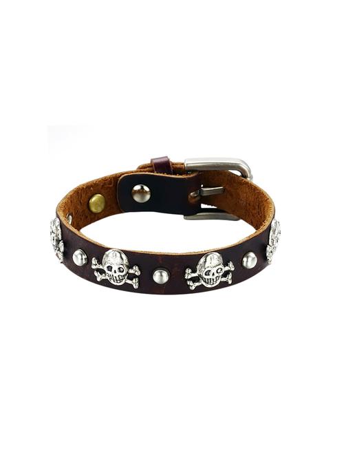 brown leather bracelet - 14601190 - Very Small Image - 1