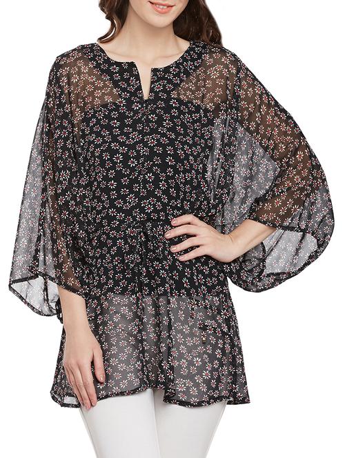 black floral kaftan - 14603945 - Very Small Image - 1