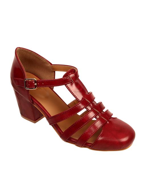 maroon ankle strap sandal - 14604334 - Very Small Image - 1