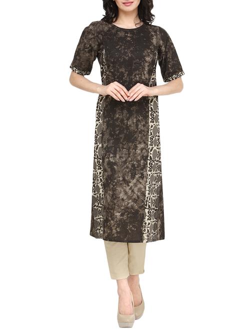 abstract printed kurta with pant set - 14604378 - Very Small Image - 1