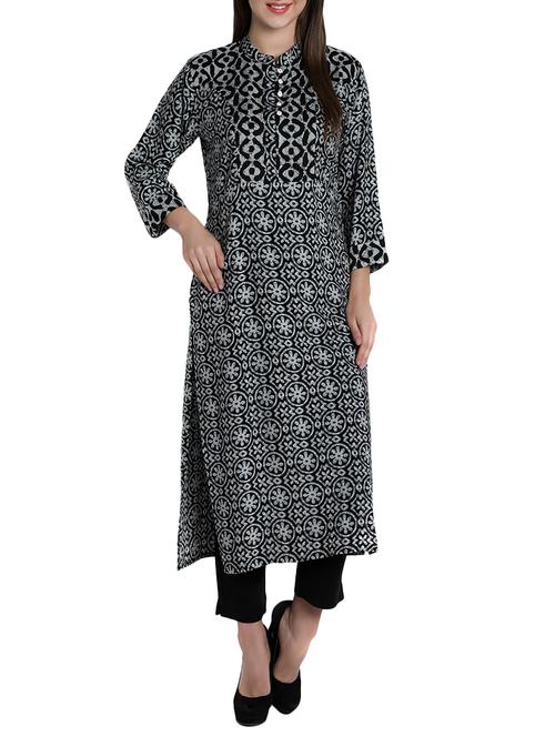 black kurta pant set - 14604404 - Very Small Image - 1
