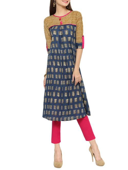 blue kurta pant set - 14604426 - Very Small Image - 1
