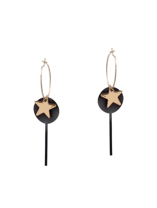 gold metal drop earrings - 14604547 - Very Small Image - 1