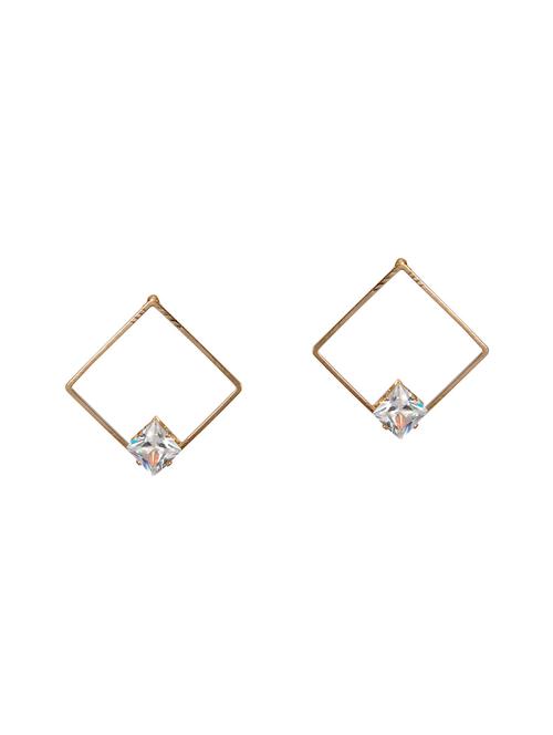 gold metal drop earrings - 14604553 - Very Small Image - 1
