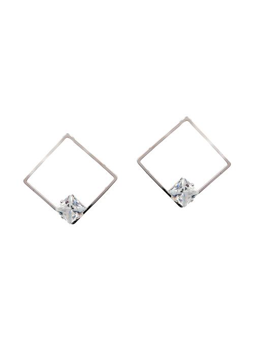 silver metal drop earrings - 14604554 - Very Small Image - 1