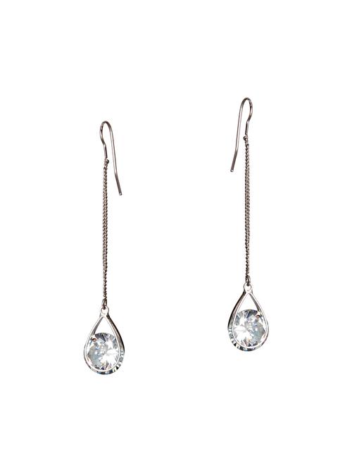 silver metal drop earrings - 14604564 - Very Small Image - 1