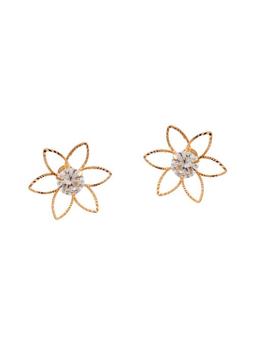 gold metal studs earrings - 14604567 - Very Small Image - 1