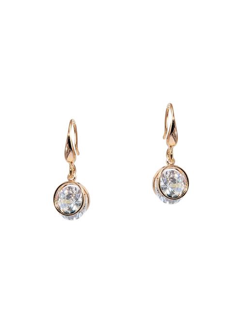 gold metal drop earrings - 14604604 - Very Small Image - 1