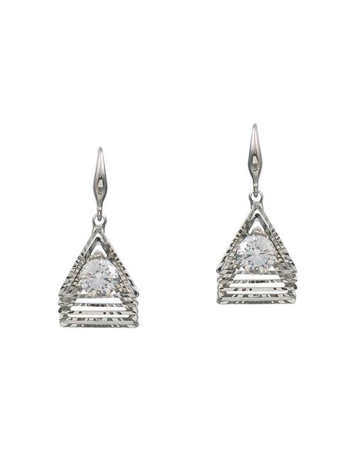 silver metal drop earrings - 14604617 - Very Small Image - 1