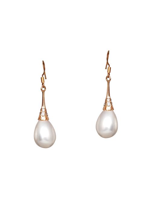 gold metal drop earrings - 14604625 - Very Small Image - 1