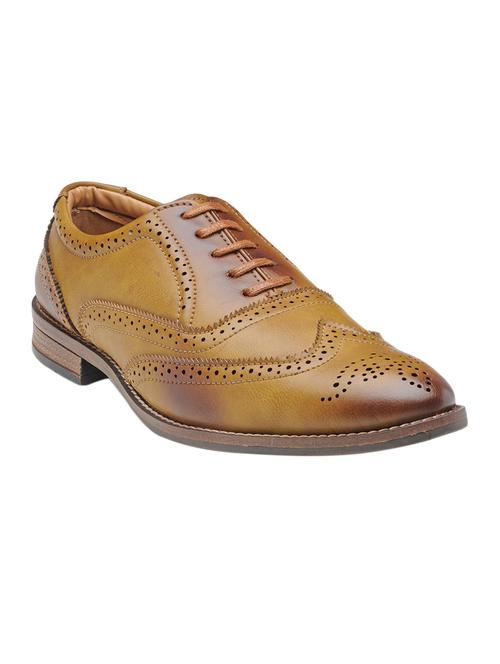 tan leather lace-up brouge - 14604642 - Very Small Image - 1