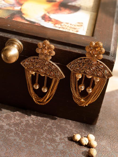 gold tone earrings - 14605031 - Very Small Image - 1