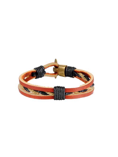brown leather bracelet - 14605560 - Very Small Image - 1