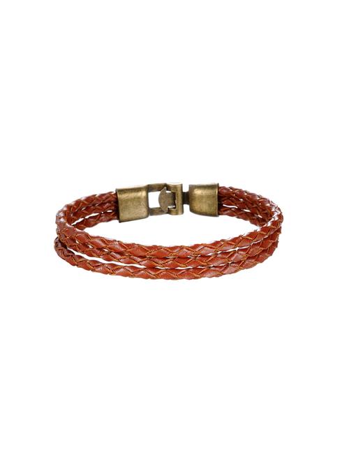 brown leather bracelet - 14605567 - Very Small Image - 1