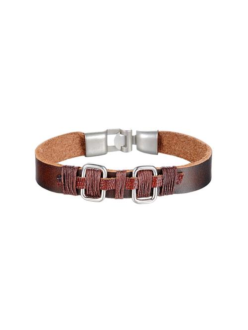 brown leather bracelet - 14605568 - Very Small Image - 1