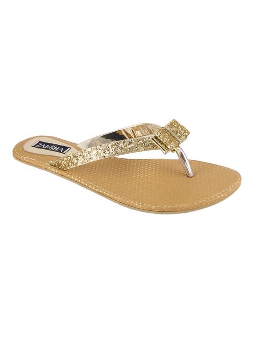 gold pvc toe separator sandals - 14607169 - Very Small Image - 1