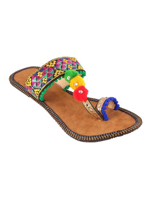 multi colored ethnic kolhapuri - 14607171 - Very Small Image - 1