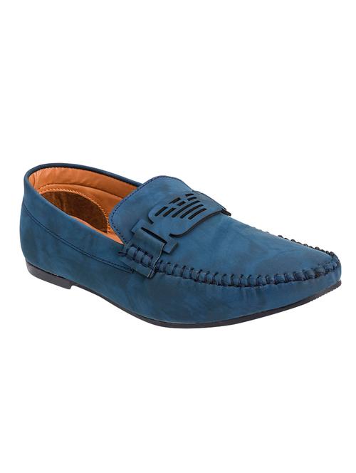 blue leatherette slip on loafer - 14607310 - Very Small Image - 1