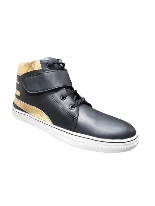 black leatherette lace up sneaker - 14610773 - Very Small Image - 1