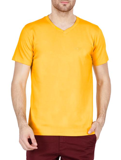Yellow Cotton T-shirt - 14611756 - Very Small Image - 1