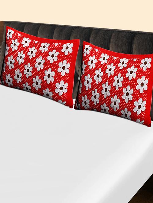 set of 2 floral print cotton pillow cover 27"x18" - 14613413 - Very Small Image - 1