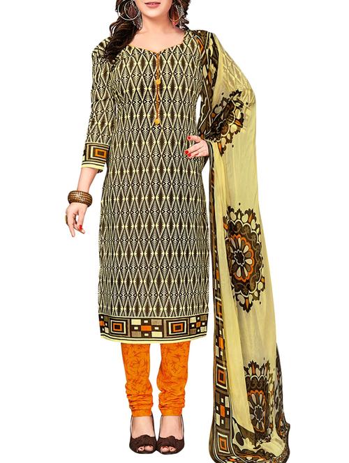 multi colored cotton churidaar suit dress material - 14614925 - Very Small Image - 1