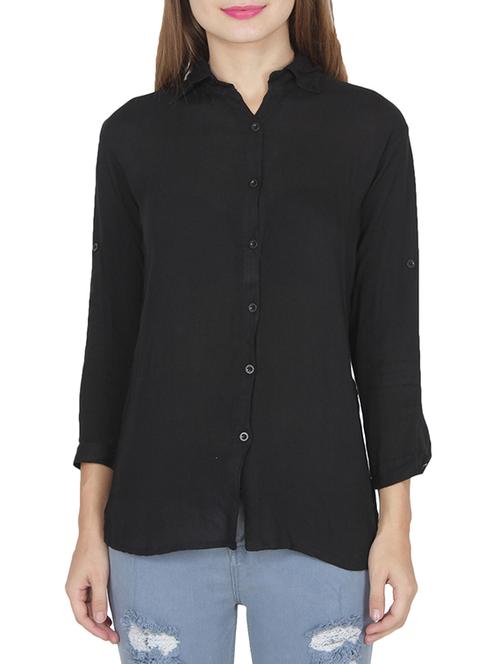 black solid shirt - 14615768 - Very Small Image - 1