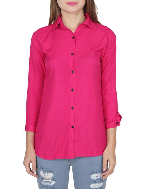 pink solid shirt - 14615776 - Very Small Image - 1