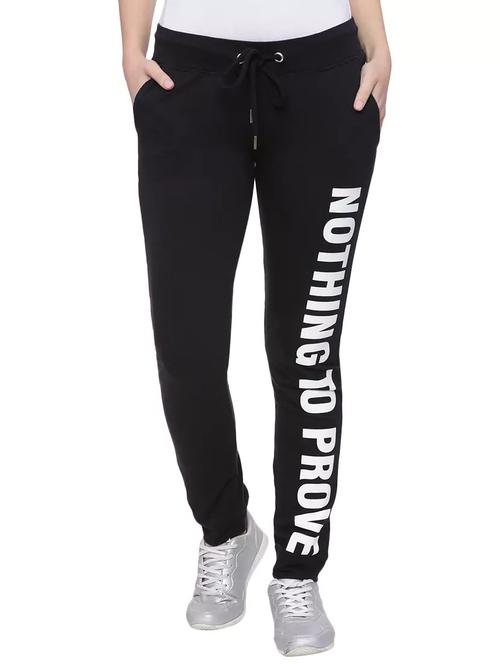 black cotton blend track pants - 14617043 - Very Small Image - 1