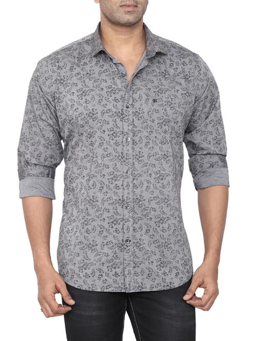 grey cotton casual shirt - 14617692 - Very Small Image - 1