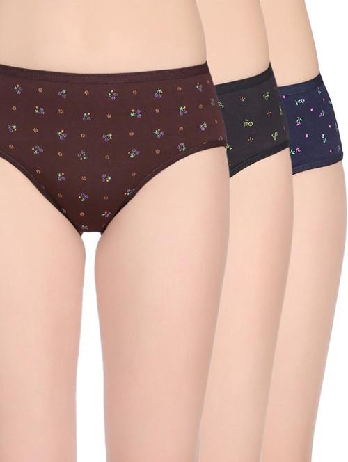 set of 3 multi colored cotton panty - 14618367 - Very Small Image - 1