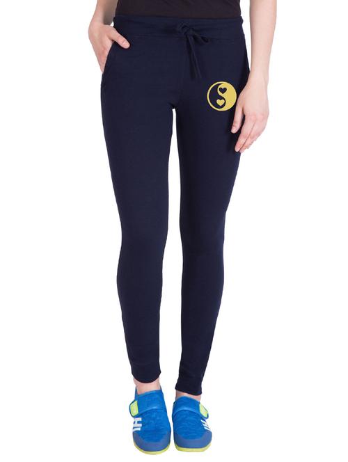 navy blue printed track pant - 14619275 - Very Small Image - 1