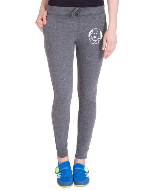 grey printed track pant - 14619307 - Very Small Image - 1