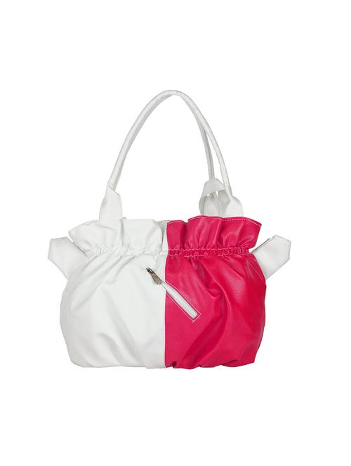 white  leatherette regular handbag - 14619997 - Very Small Image - 1