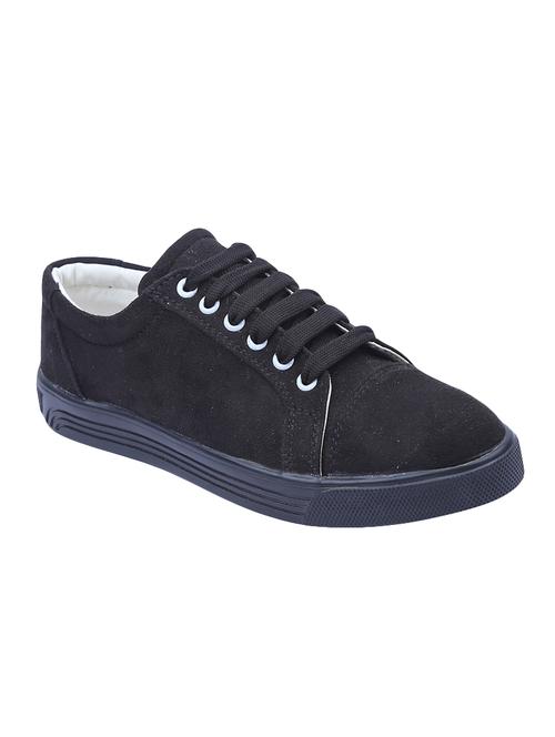 Black Fabric Laceup Sneakers - 14620041 - Very Small Image - 1