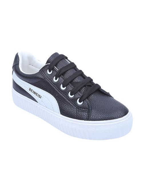 black fabric laceup sneakers - 14620044 - Very Small Image - 1
