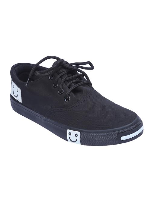 black fabric laceup sneakers - 14620056 - Very Small Image - 1