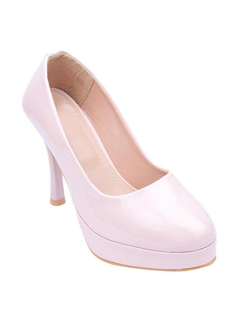 beige patent slip on pumps - 14620075 - Very Small Image - 1