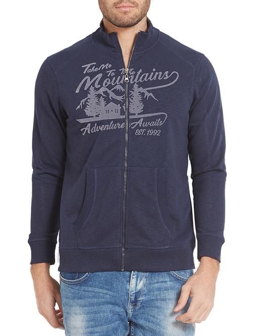blue cotton casual jacket - 14626067 - Very Small Image - 1