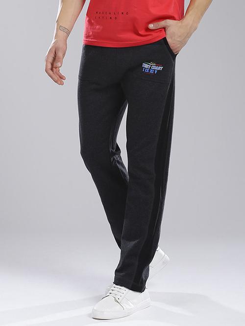 black cotton  full length track pant - 14626584 - Very Small Image - 1