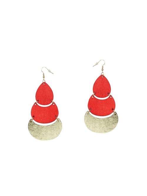 multi colored wood drop earrings - 14627296 - Very Small Image - 1
