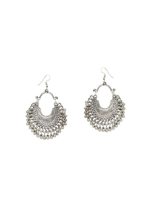 Silver Metal Chandballi Earrings - 14627317 - Very Small Image - 1