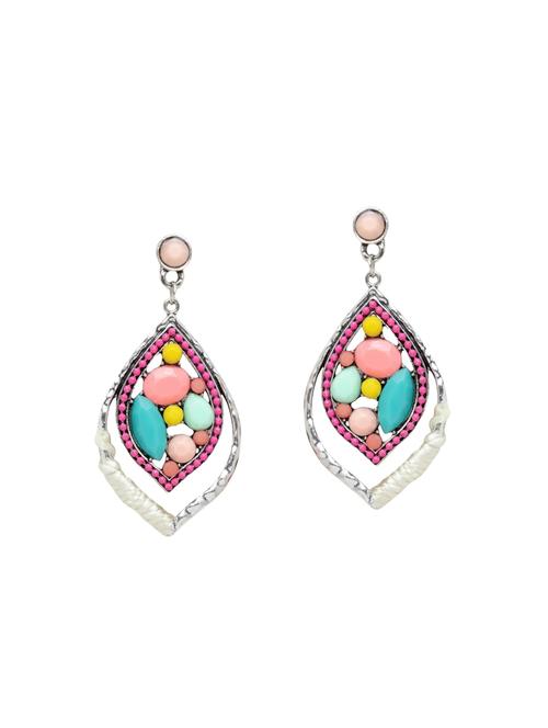 silver metal drop earrings - 14627324 - Very Small Image - 1