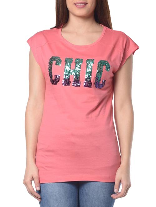 pink cotton tee - 14629308 - Very Small Image - 1