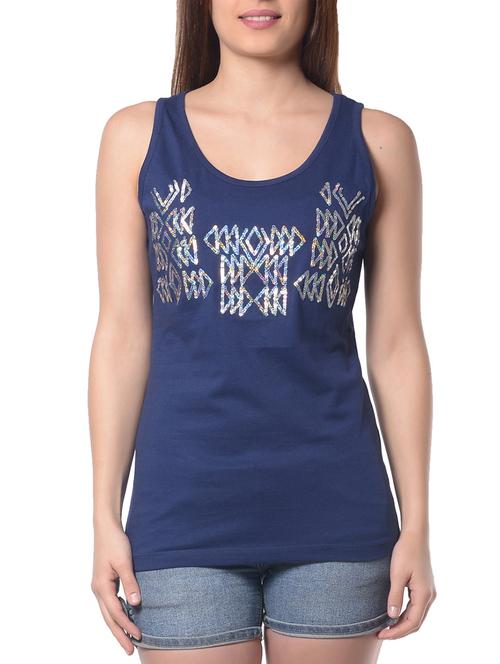 blue cotton tank tee - 14629338 - Very Small Image - 1